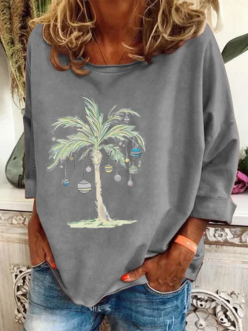 Levoire | Pull Palm Cool Fit Chemises Manches Longues Chemises Femmes Gris