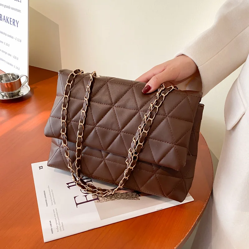 Levoire | Sac À Bandoulière Décontracté Avec Chaîne Braun 30*21*5CM
