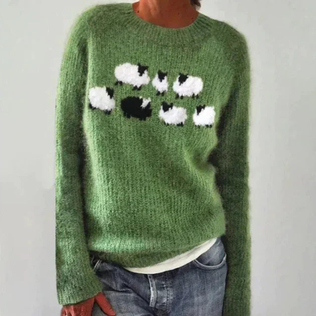 Levoire | Pull Rétro D'Automne Vert