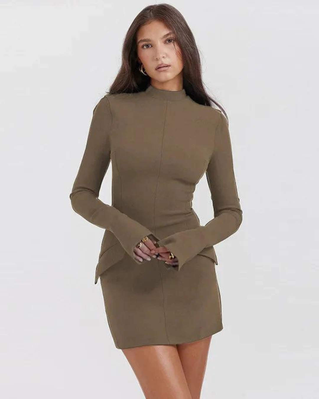 Levoire | Robe Élégante Pour L'Occasion Festive Khaki
