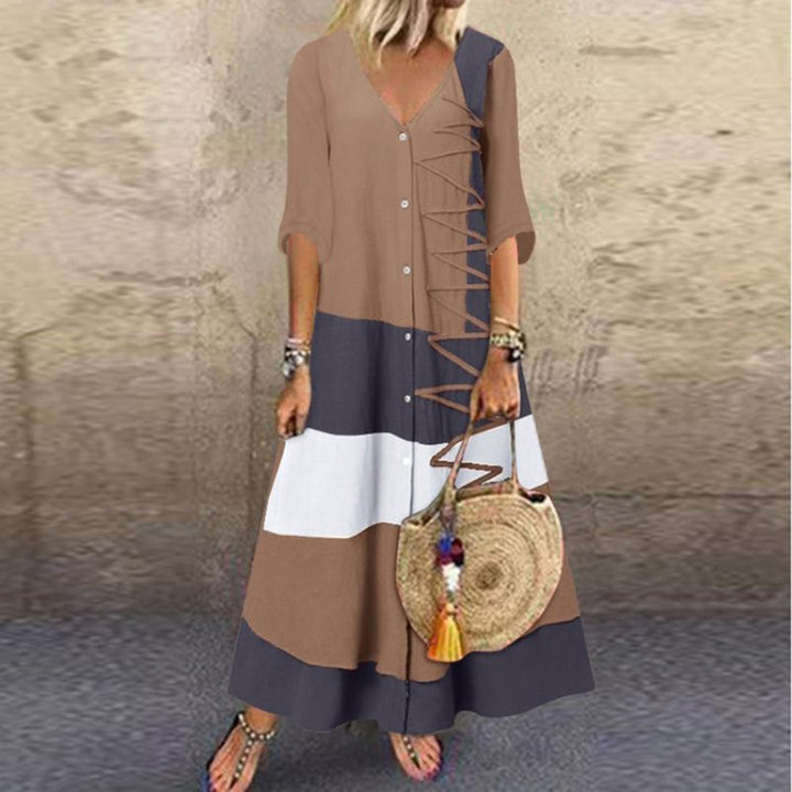 Levoire | Isa Dress With Feminine Details Kaki