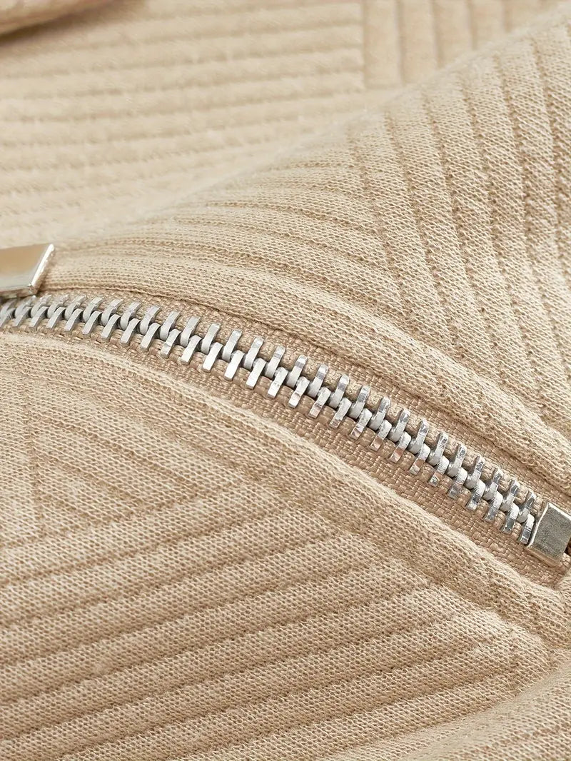 Levoire | Pull Confortable à Col Zippé à Manches Longues