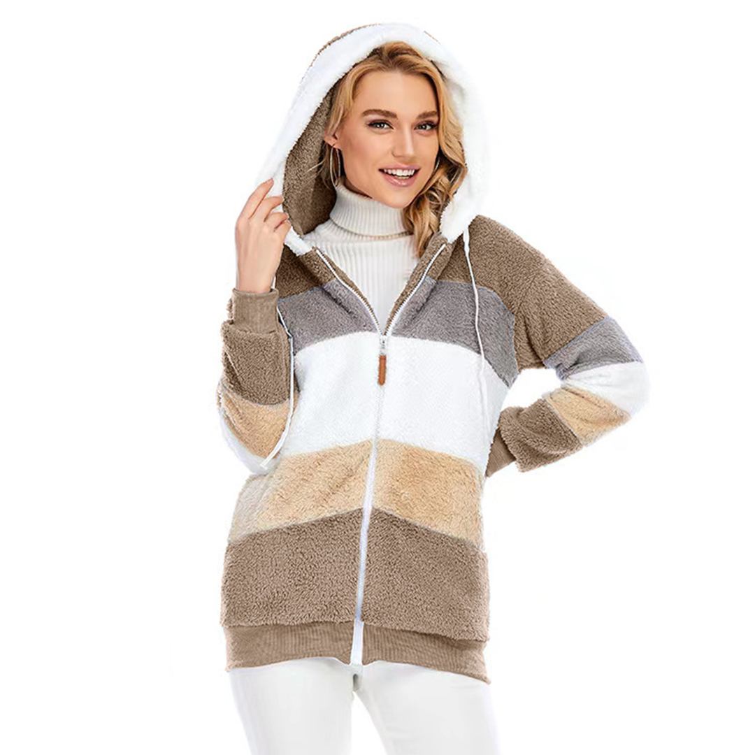 Levoire | Veste En Velours Pour Femmes Avec Capuche Kaki