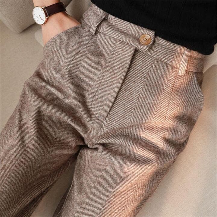 Levoire | Pantalon Ajusté Sur Mesure Pour Une Élégance Intemporelle Braun