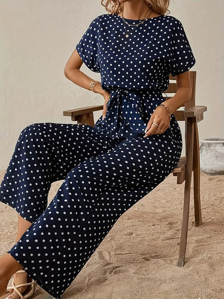 Levoire | Salopette À Pois Avec Manches Courtes Pour L'Été