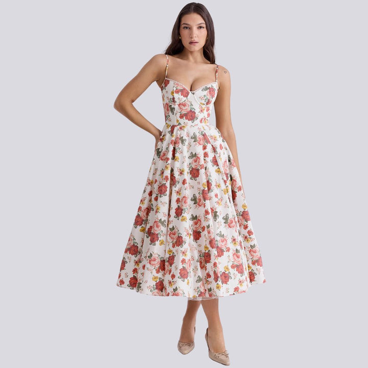 Levoire | Robe Maxi Élégante Fleurs