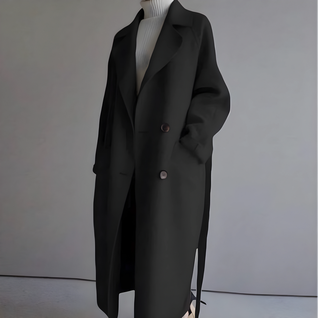 Levoire | Manteau En Laine Élégant Noir