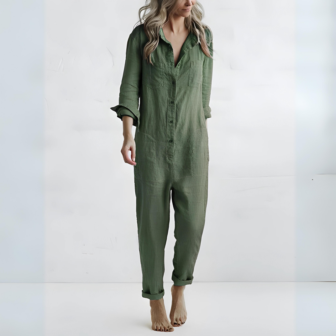 Levoire | Salopette Boho Décontractée Vert