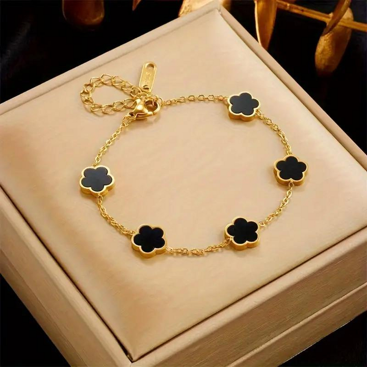 Levoire | Fleur Heureuse Bracelet Or Noir
