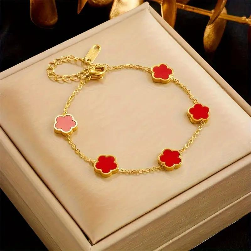 Levoire | Fleur Heureuse Bracelet Or Rouge