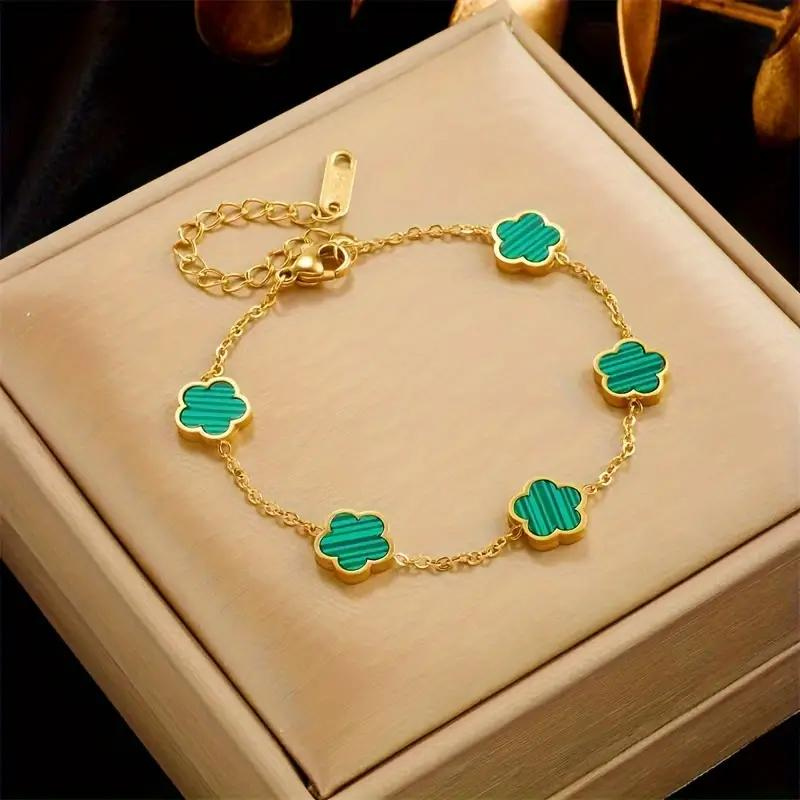 Levoire | Fleur Heureuse Bracelet Or Vert