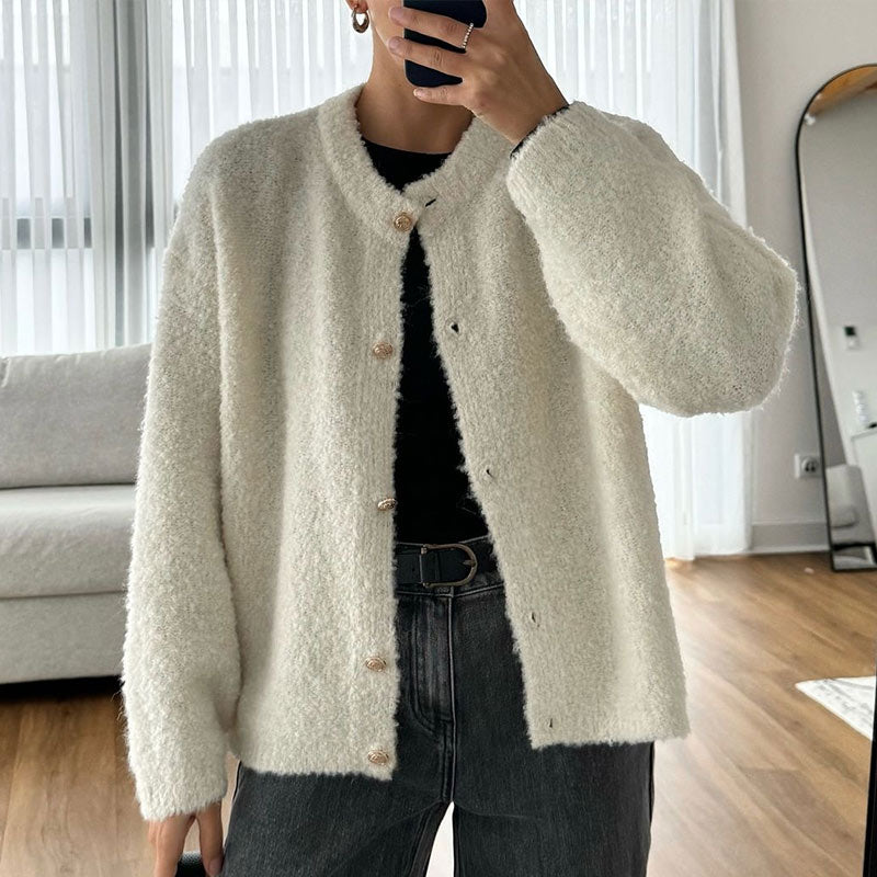 Levoire | Style Élégant Veste En Tricot Confortable Blanc