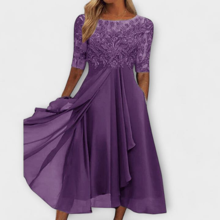 Levoire | Robe En Chiffon Élégante Pour Femmes Violet