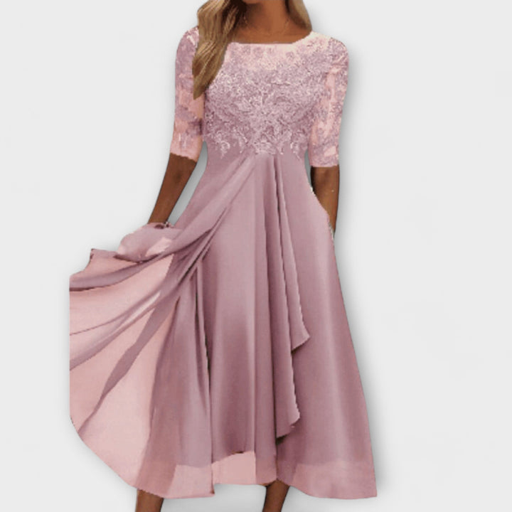 Levoire | Robe En Chiffon Élégante Pour Femmes Rosa