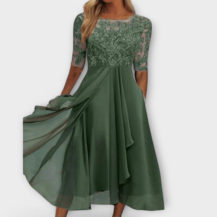 Levoire | Robe En Chiffon Élégante Pour Femmes Vert