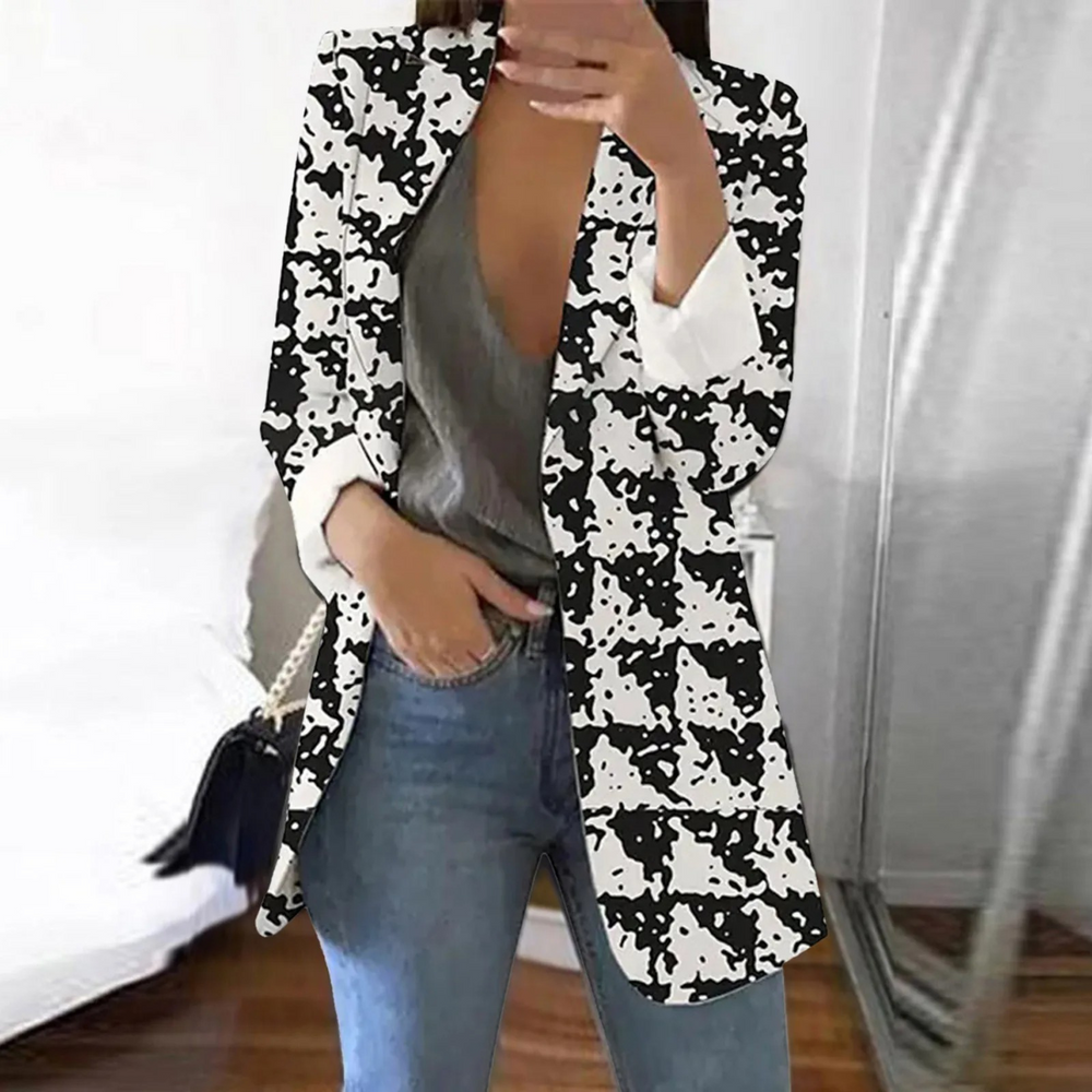 Levoire | Veste Pour Femmes À Manches Longues Noir-blanc