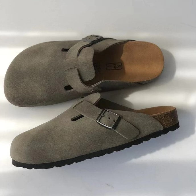 Levoire | Chaussons En Daim Unisex Gris foncé