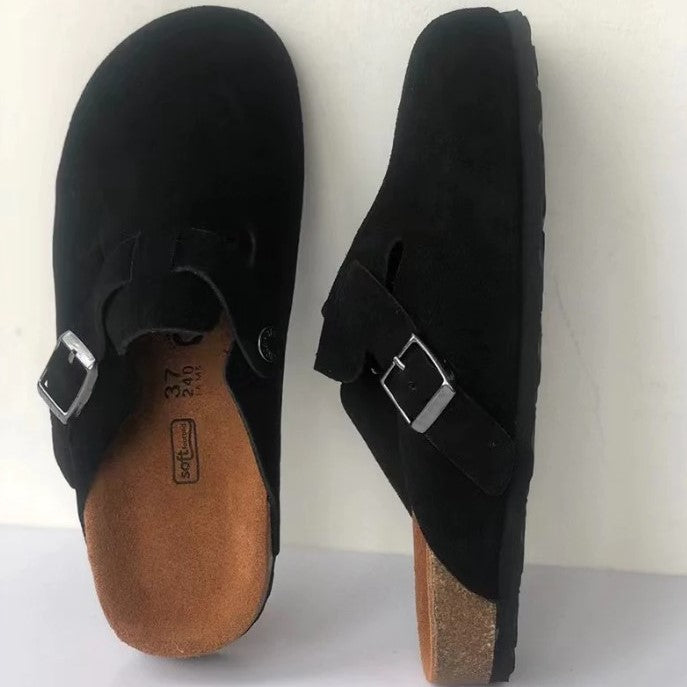 Levoire | Chaussons En Daim Unisex Noir