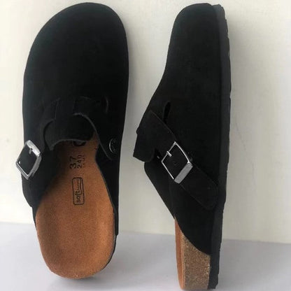 Levoire | Chaussons En Daim Unisex Noir