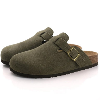 Levoire | Chaussons En Daim Unisex Vert