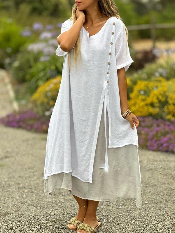 Levoire | Robe Confortable Avec En Coupe Beige