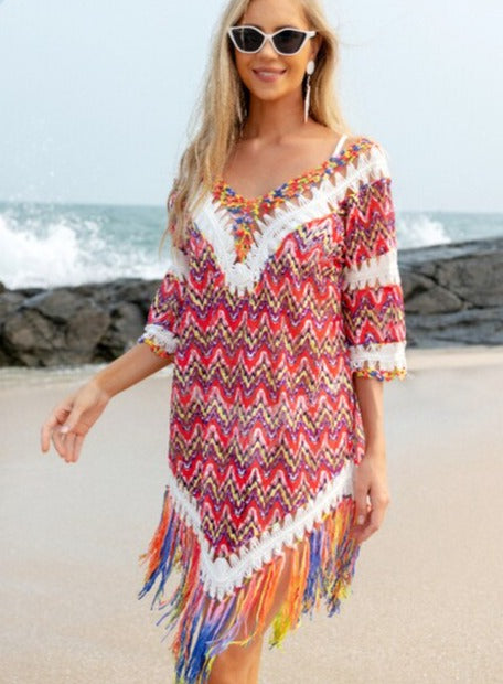 Levoire | Vêtement De Plage En Tricot Rot Taille unique