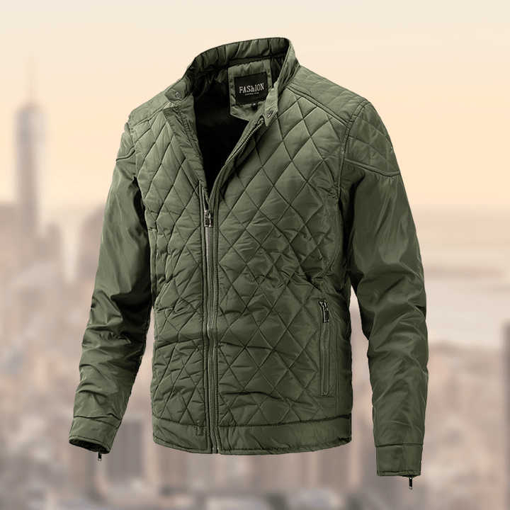 Levoire | Veste D'Hiver Homme Avec Col Montant Vert