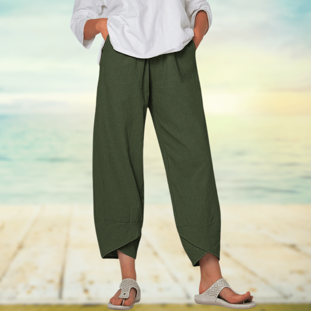 Levoire | Pantalons en coton confortables Vert