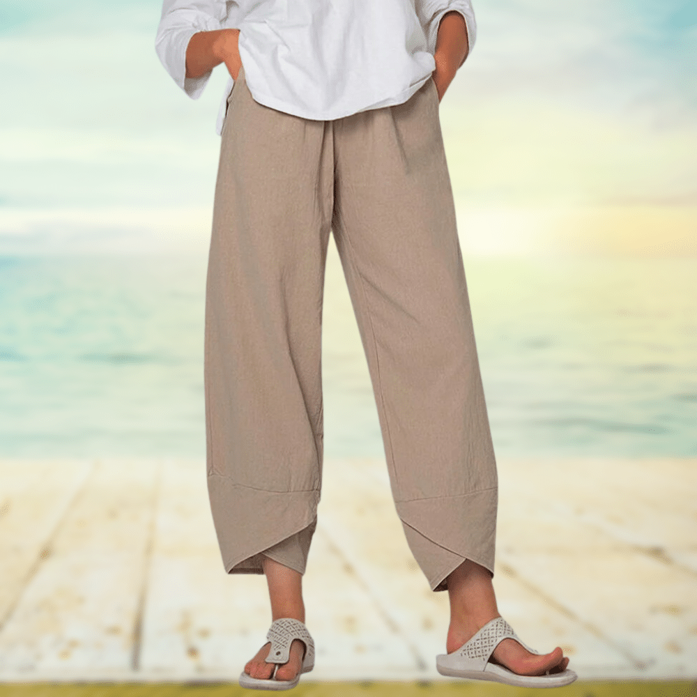 Levoire | Pantalons en coton confortables Khaki
