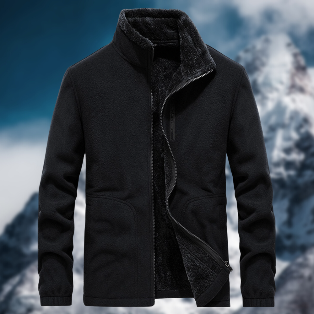 Levoire | Veste En Polaire Chaude Pour Hommes Noir