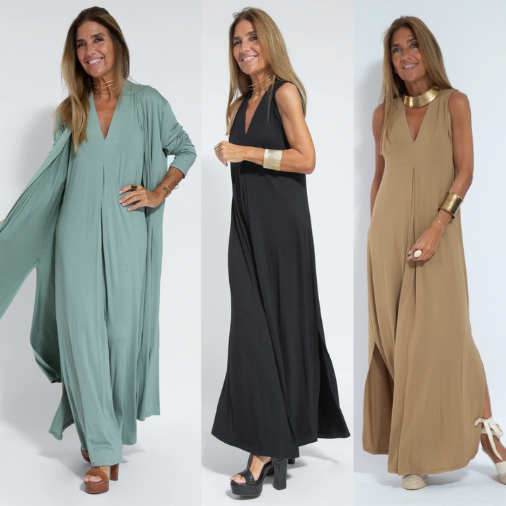 Levoire | Robe longue amincissante et cardigan