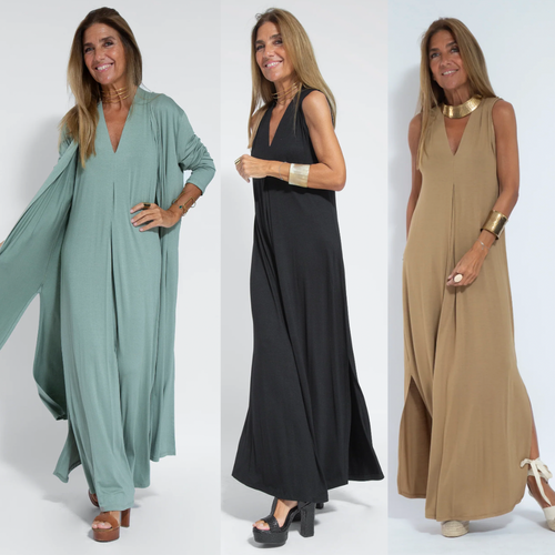 Levoire | Robe longue amincissante et cardigan