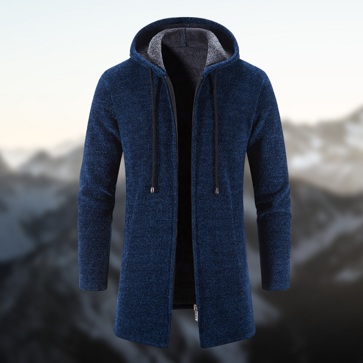 Levoire | Sweat À Capuche En Polaire À Manches Longues Avec Fermeture Éclair Bleu