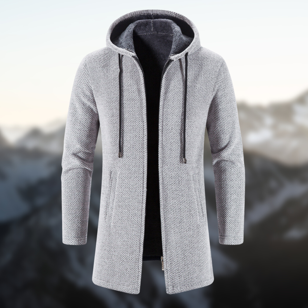 Levoire | Sweat À Capuche En Polaire À Manches Longues Avec Fermeture Éclair Gris clair
