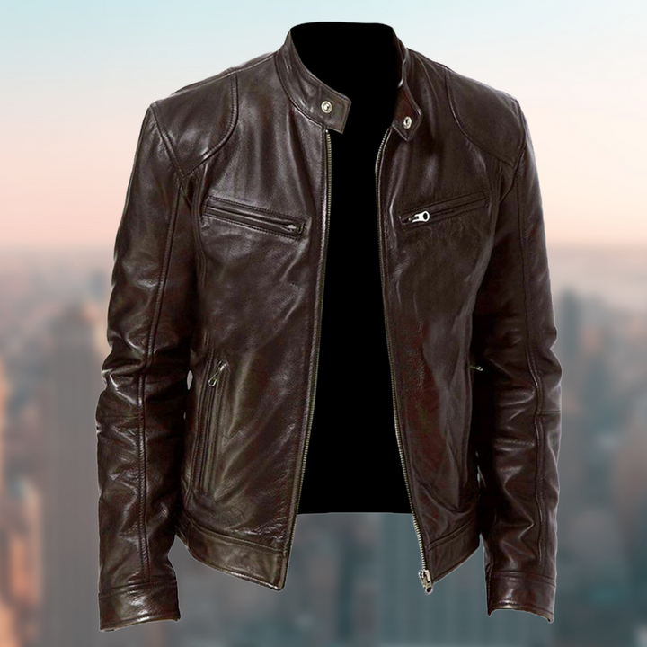 Levoire | Veste En Cuir Unique Marron foncé