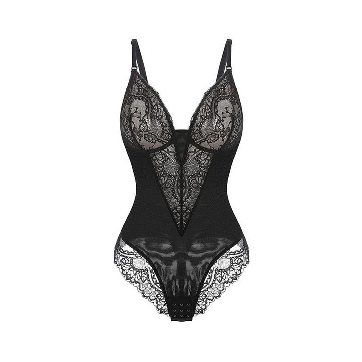 Levoire | Bretelles Réglables Décolleté En V Body En Dentelle Shapewear