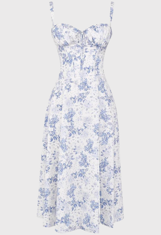 Levoire | Sans Manches Fente Midi Robe Robe D'Été