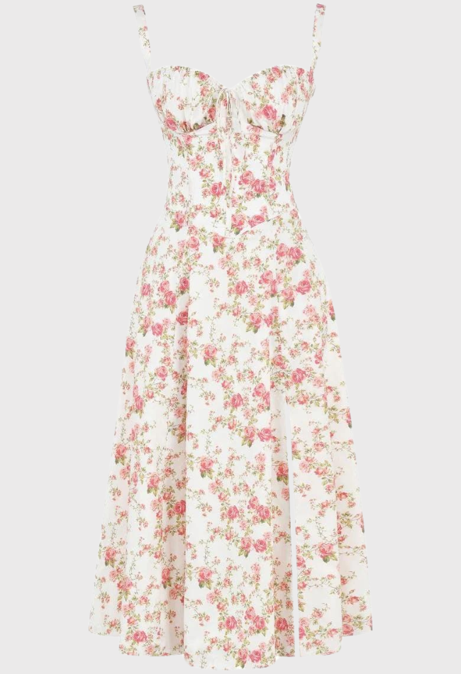 Levoire | Sans Manches Fente Midi Robe Robe D'Été