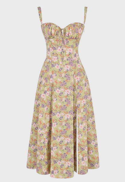 Levoire | Sans Manches Fente Midi Robe Robe D'Été