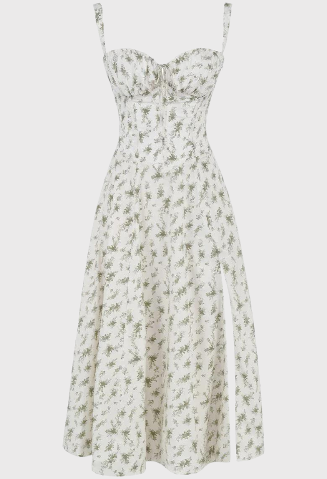 Levoire | Sans Manches Fente Midi Robe Robe D'Été