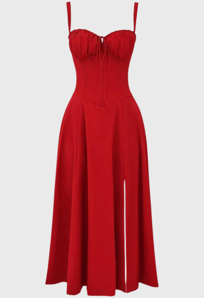 Levoire | Sans Manches Fente Midi Robe Robe D'Été