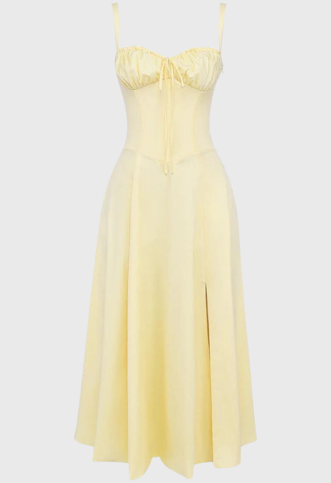 Levoire | Sans Manches Fente Midi Robe Robe D'Été