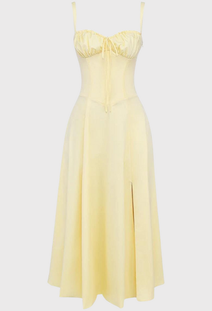 Levoire | Sans Manches Fente Midi Robe Robe D'Été