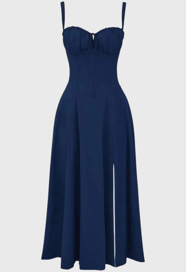 Levoire | Sans Manches Fente Midi Robe Robe D'Été