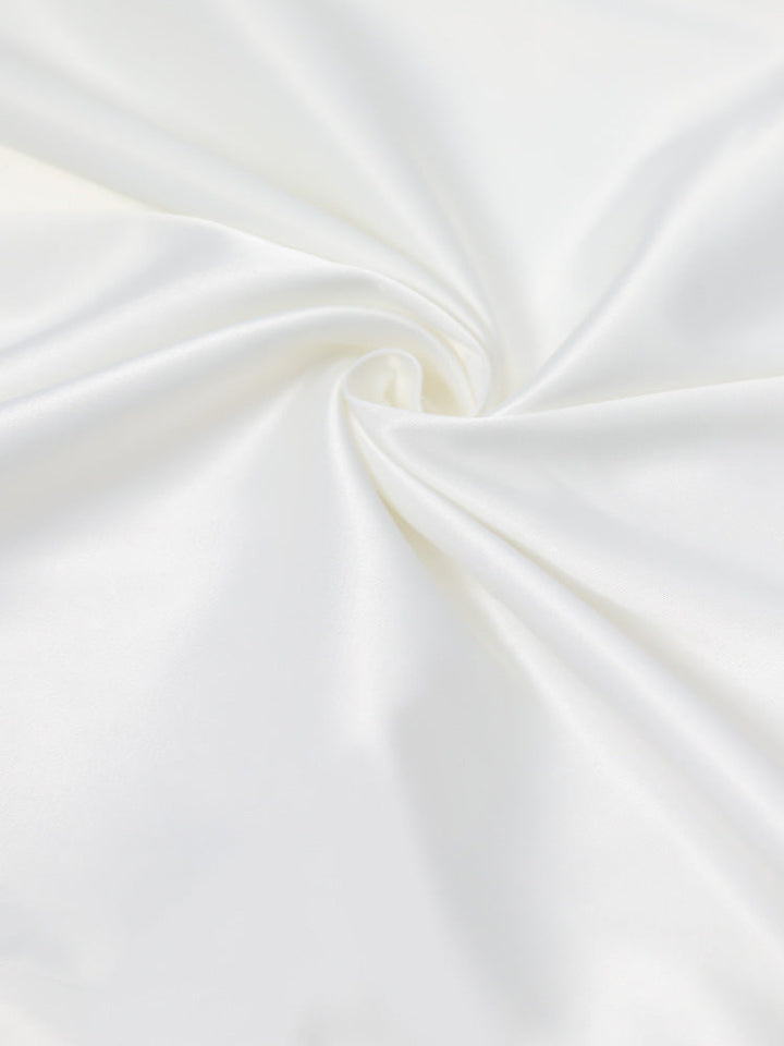 Levoire | Robe De Cocktail Midi Sans Bretelles En Satin Blanc