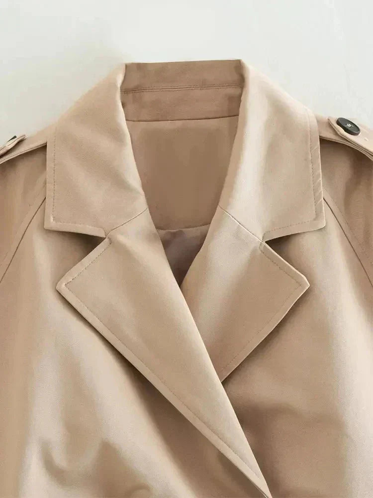 Levoire | Femmes Beige Trench-Coat Double Boutonnage Avec Ceinture