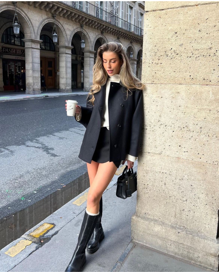 Levoire | Manteau En Laine Simple Coupe Décontractée Grande Taille Manteau En Laine Trench-Coat En Laine Femmes