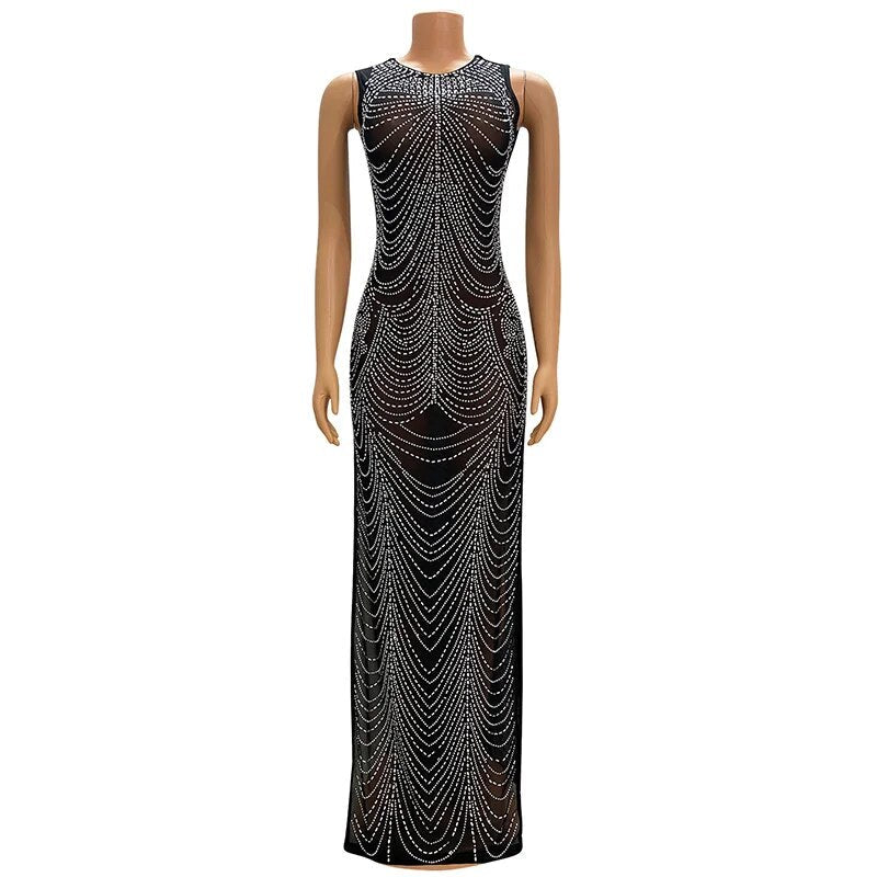Levoire | Robe Décolletée Haut Fente Sans Manches