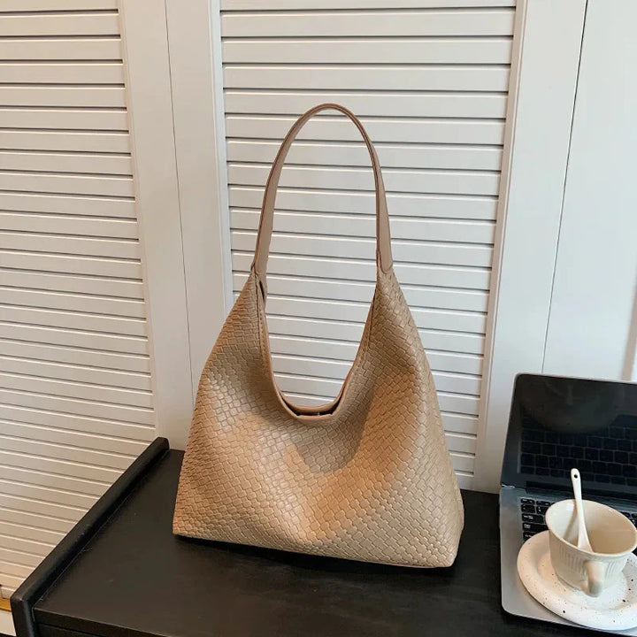 Levoire | Sac Cuir Vegan Quotidien Sac Tissé Sac À Épaule Khaki