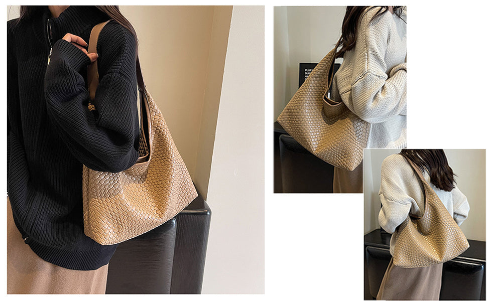 Levoire | Sac Cuir Vegan Quotidien Sac Tissé Sac À Épaule